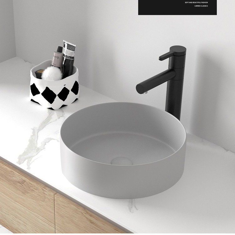 Guangdong arte cuenca Chaozhou mesa cuadrada redonda Foshan lavabo de cerámica fábrica al por mayor de exportación comercio exterior