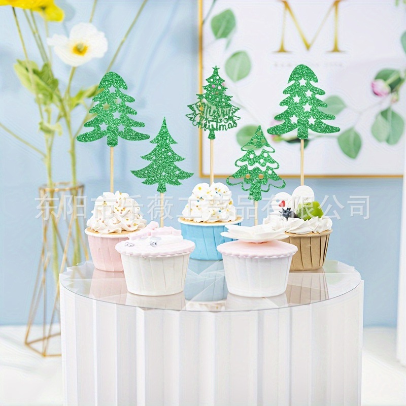 クリスマスエルフの足のリボンクリスマスツリーケーキデコレーションベーキングケーキフラグインサートカードデザートテーブルセッティング|undefined