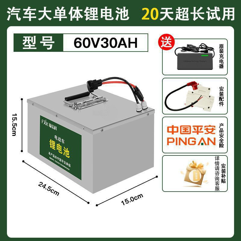 60 ボルト電気自動車リチウム電池 48V72V 大容量テイクアウトエクスプレス二輪および三輪リチウムリン酸鉄電池|undefined