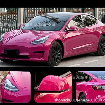 Pet Starlight Ruby ​​Red Car Color Changing Film Full Body Film Modified Electric Motorcycle Film Factory (Auto Color Change Film) - pet-starlight-ruby-red-porsche-152m-w-17m-l