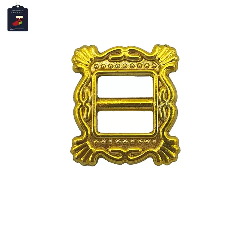 厂家供货圣诞工艺品配饰圣诞老人皮带扣电镀塑料仿真八角形腰带扣