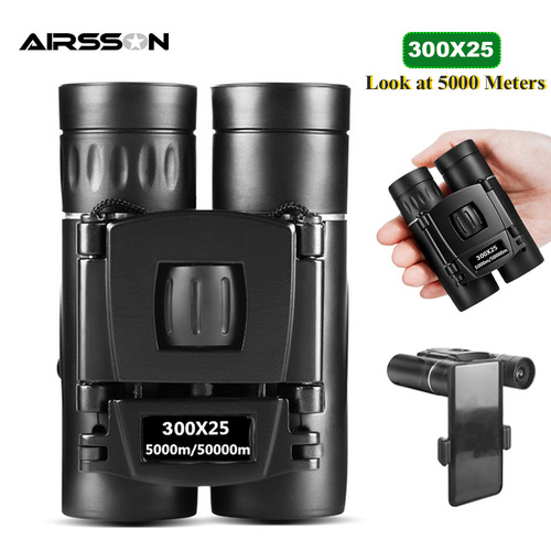 Cross-border 300x25 binoculars high-power high-definition folding night vision mobile phone camera outdoor manufacturer telescope