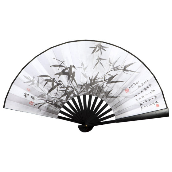 8inch Chinese Style Trendy Fan New Comic Fan Ancient Style Silk Cloth Waterproof Disco Double-sided Popular Fan Wholesale Folding Fan