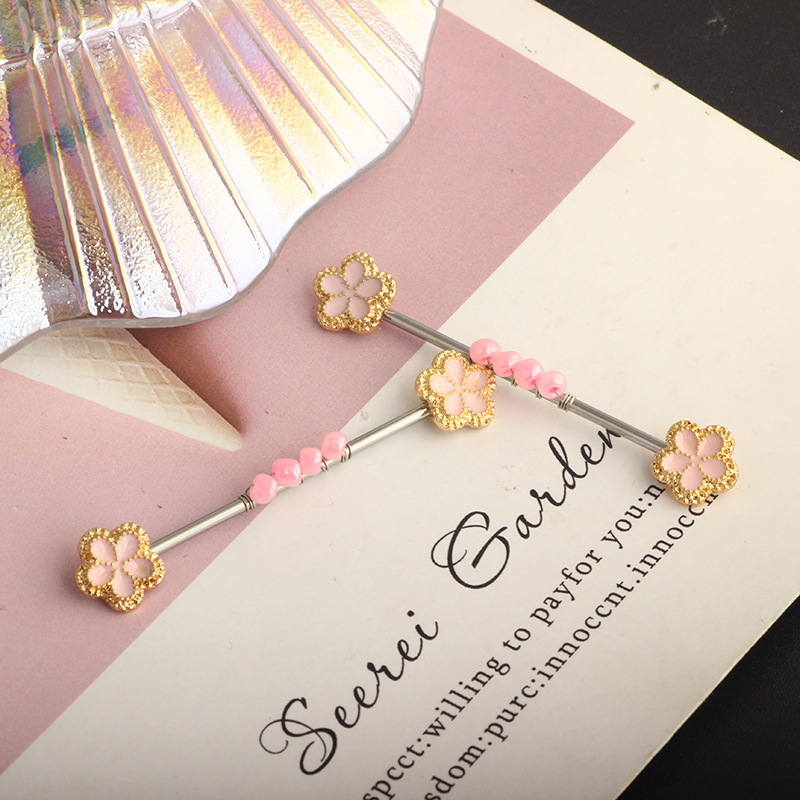 316L Titanium Steel Exaggerated Lady Ear Bone Nail Punk Wind Retro Long Earring detail image 7