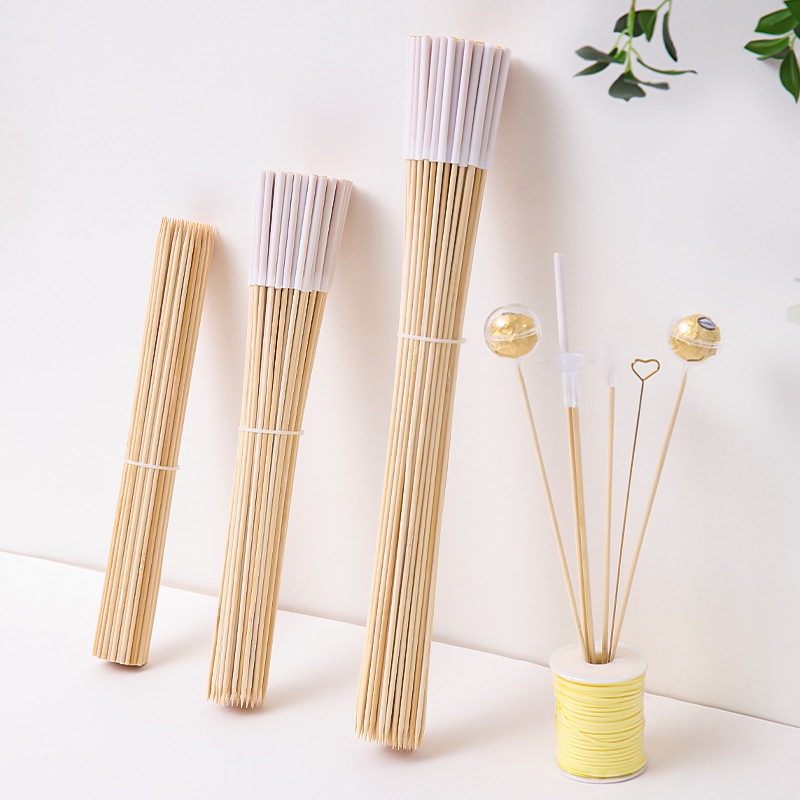 wl儿童节棒棒糖花束竹签纳米胶花杆零食鲜花包花签子花艺包装资材