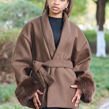 C 71254 Soft Collar Wool Coat ���më�ش��� �W���L��羳���R
