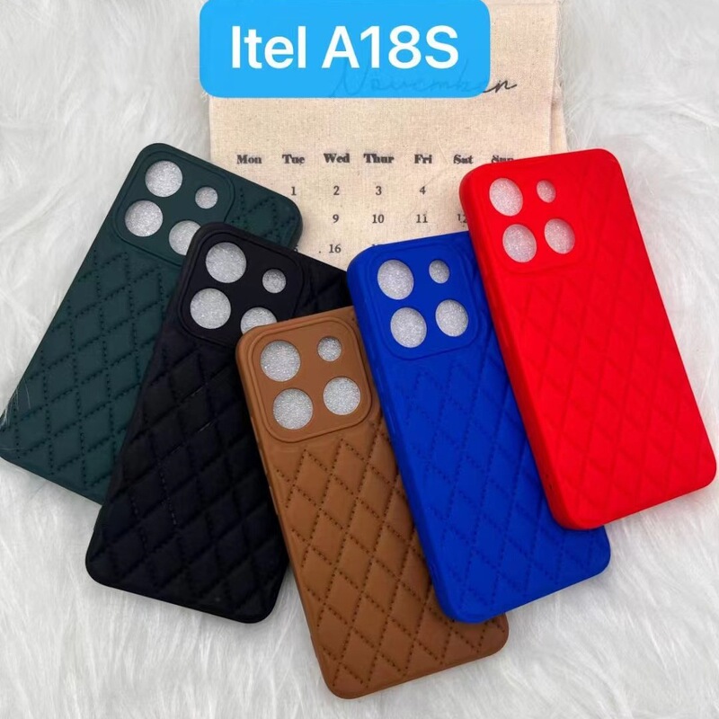 Applicable to African ITEL model A18S fine hole rhombus soft rubber TPU rhombus real color phone case protective cover
