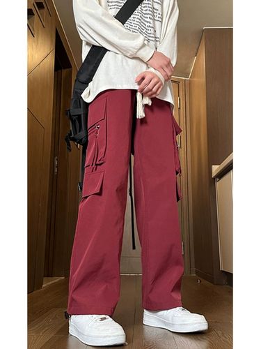 Khaki color men's summer American street climbing pants, spring and autumn fashion, Japanese retro ankle-length work pants