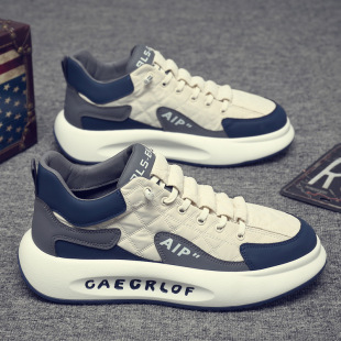 Live broadcast autumn and winter waterproof down cloth medium thick-soled sports board shoes outdoor tooling casual fashion men's fashion shoes
