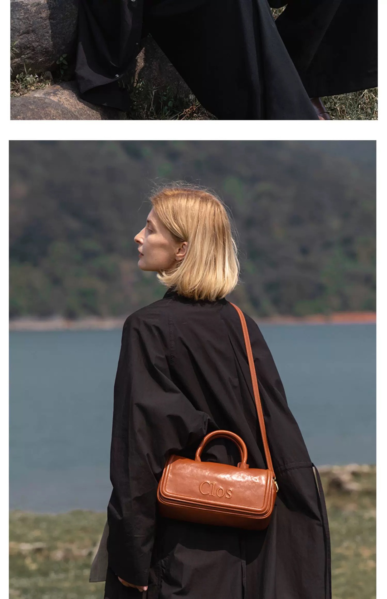 Borsa a spalla in vera pelle retro a cuscinetto da donna_voghion.com