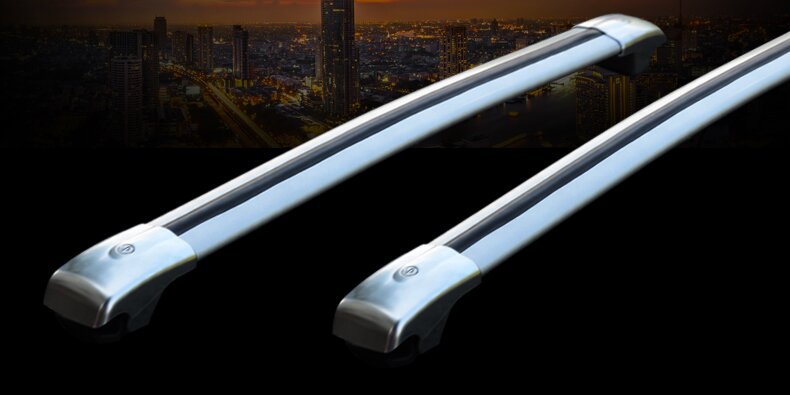 Factory Direct Sales Gm Split Luggage Rack Aluminum Alloy Travel Crossbar Roof Rack Load-Bearing Strong Crossbar Rack
