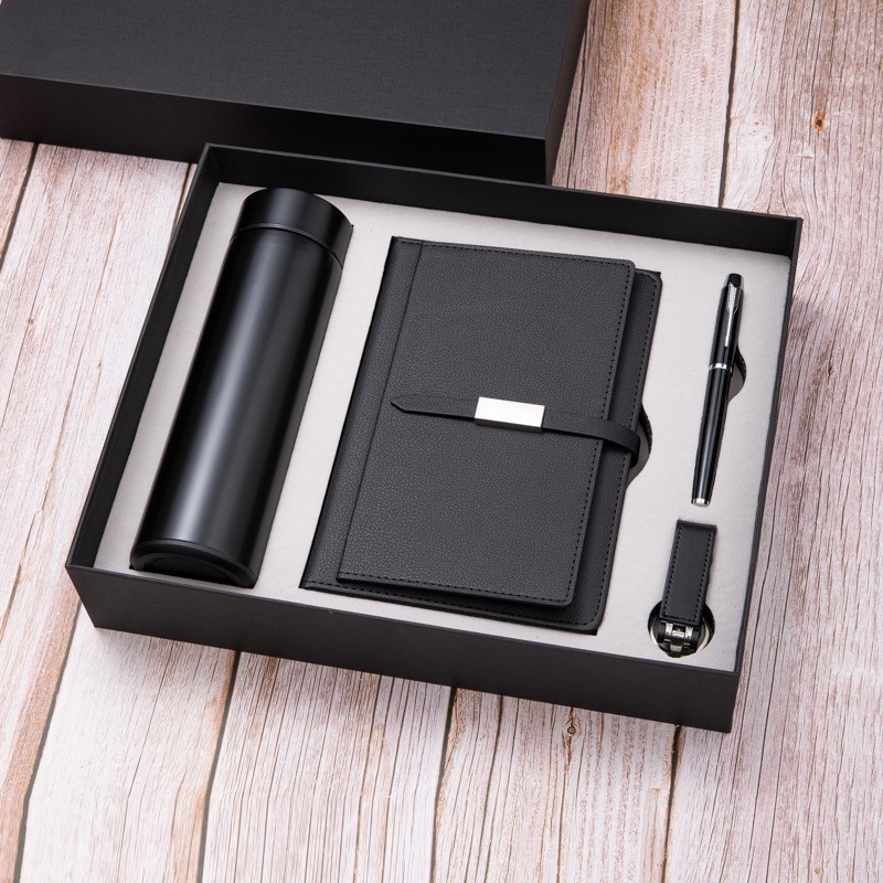 ビジネス a5pu ノートブックロック魔法瓶カップギフトボックスセットカスタムロゴ名刺ホルダー傘企業記念品|undefined