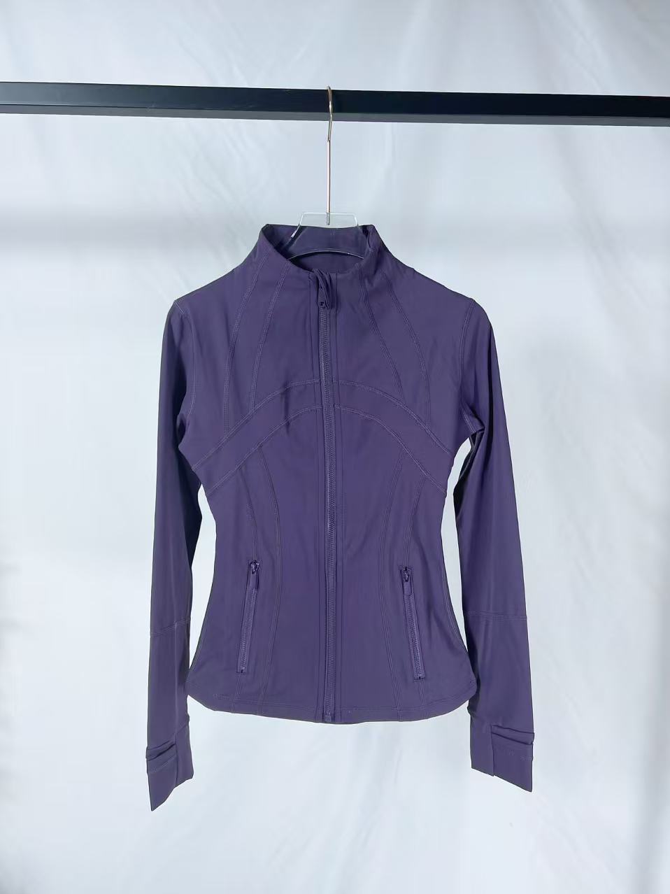 Grape purple stand collar jacket