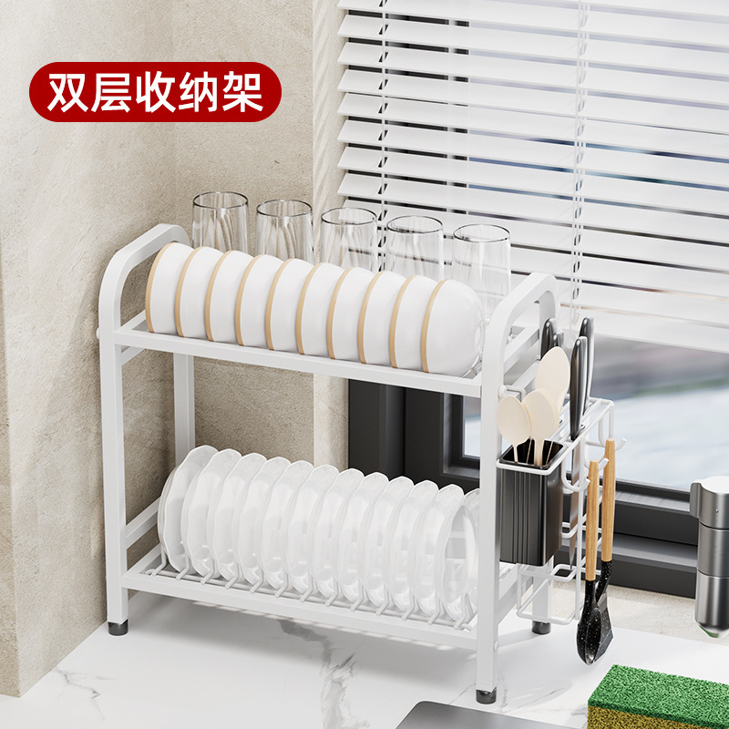 国境を越えた台所の食器棚の食器棚の水切り棚の物置棚の家庭用食器の箸の水切り棚の用品は食器棚の収納棚を干します。|undefined