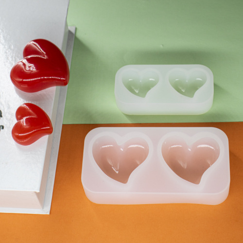 DIY Resin Mold High-Gloss Peach Heart Silicone Mold Large and Small Love Ornament Decor for Amazon