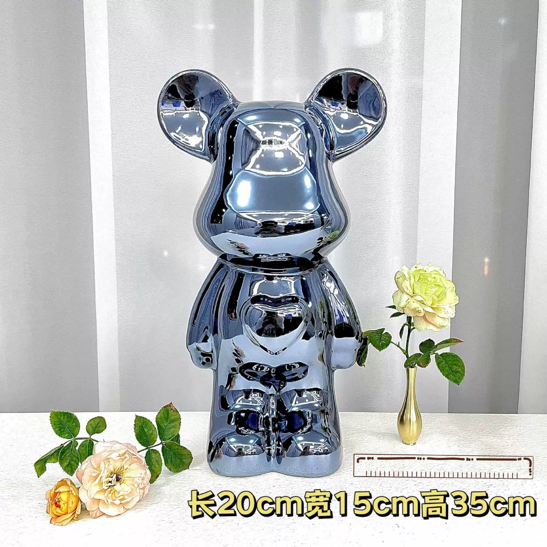 Керамическая фигурка Care Bear, светлая люксовая декорация, глянец, разные размеры и цвета