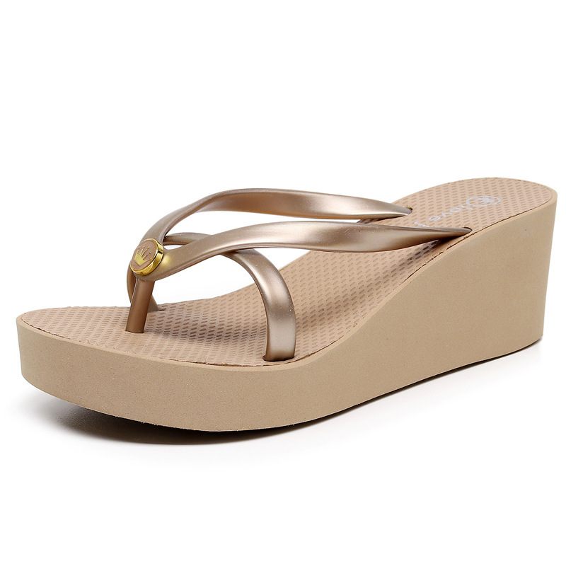 Love Juicy Slippers Women's Summer Wear 6cm Thick Bottom Non-slip Sandals and Slippers Wedge sandals Cross-border Hair