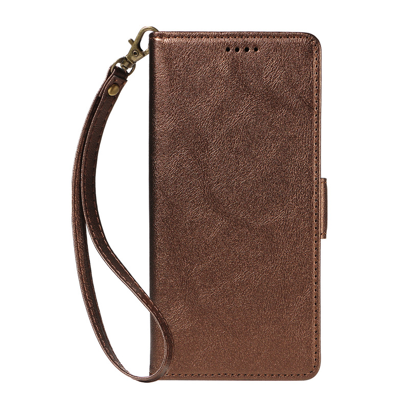 Cross-border applicable iPhone 18 Pro Max leather case, Apple 17E calf pattern card slot wallet side buckle protective case A37