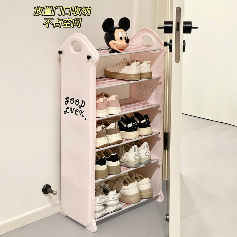 家庭用玄関用のシンプルな下駄箱、多層屋内省スペース靴ラック、寮賃貸住宅収納靴ラック|undefined