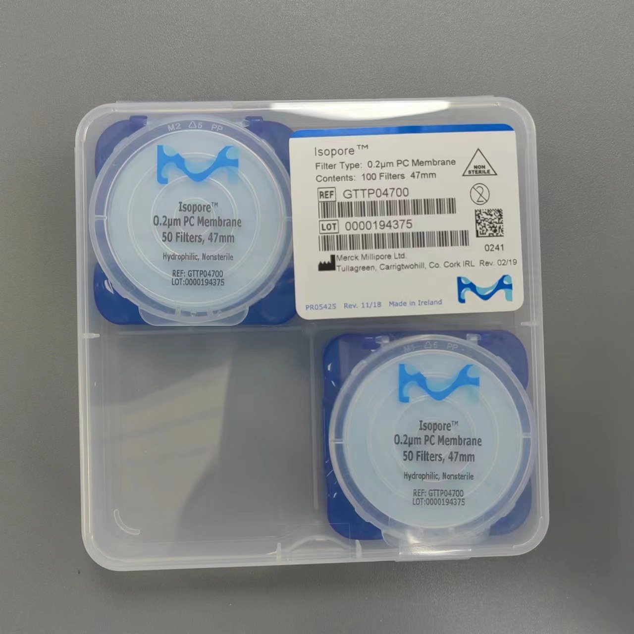 Millpore密理博聚碳酸酯PC表面滤膜0.2μm GTTP04700/GTTP02500