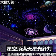 星空顶天花板满天星光纤灯别墅影音室家装清酒吧游泳池顶理发店灯