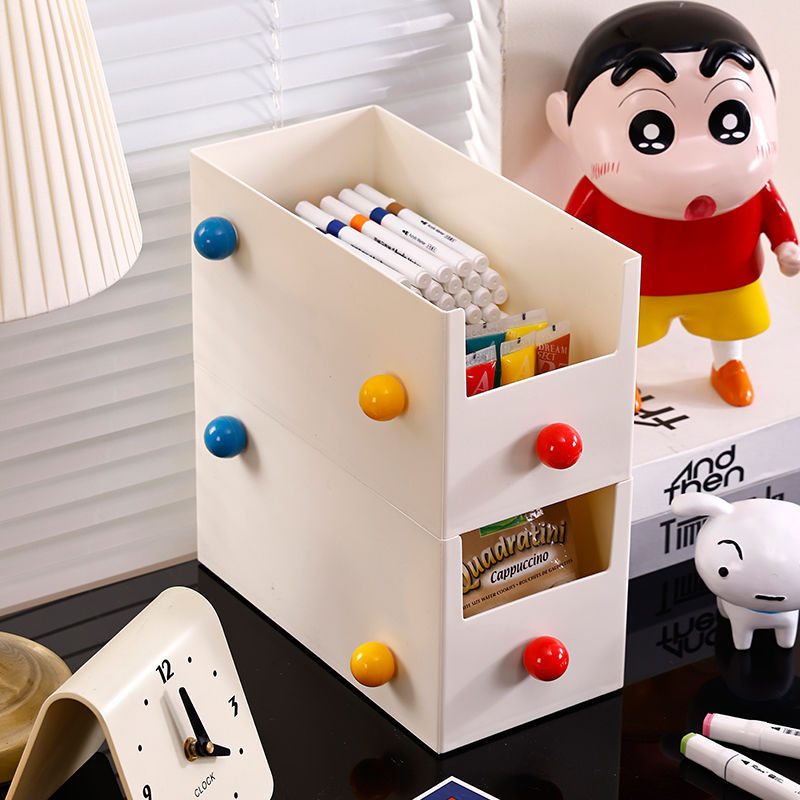 Caja de almacenamiento de escritorio de dopamina escritorio de escritorio de oficina multicapa papelería ordenar artefactos mágicos dormitorio estante de almacenamiento de artículos diversos