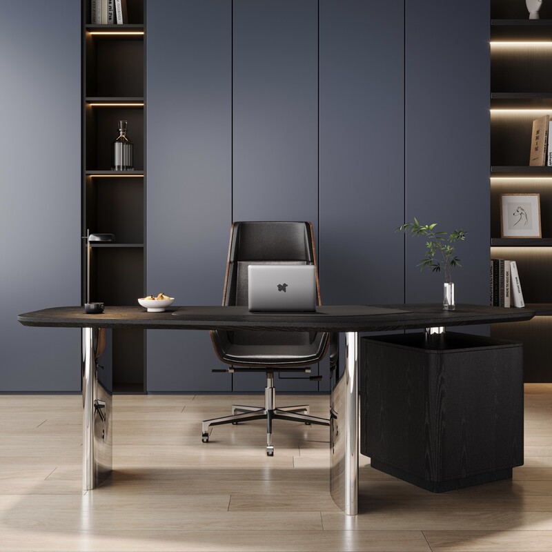 2026 Italian Minimalist Designer Style Irregular-Shaped Solid Wood Desk with a High-End Feel, Light Luxury, Modern and Simple Corner Office Desk 2026 Italian Minimalist Designer Style Irregular-Shaped Solid Wood Desk with a High-End Feel, Light Luxury, Modern and Simple Corner Office Desk