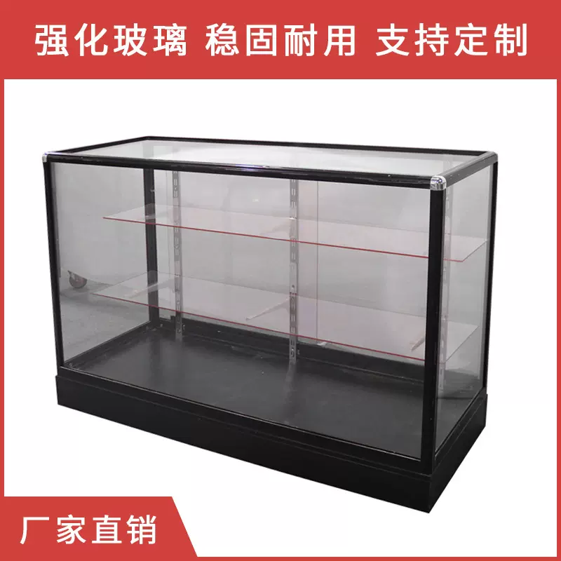 厂家直销透明玻璃展示柜台样品首饰陈列柜手办展示柜多层玻璃柜
