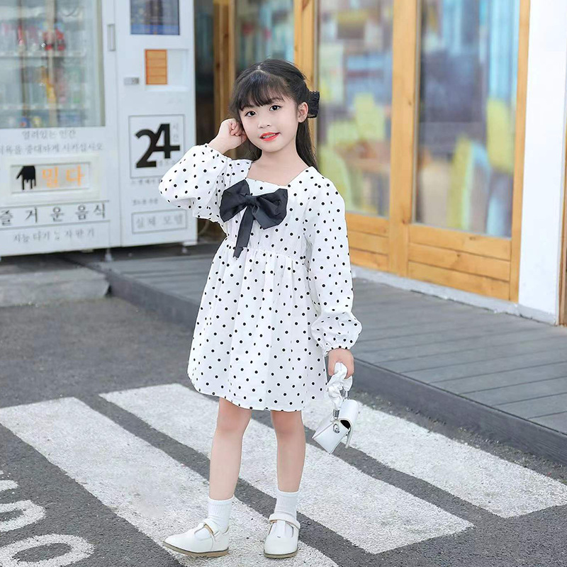 Princesa de la muchacha vestido verano 2023 nuevos niños rojos en línea estilo del océano bebé arco falda