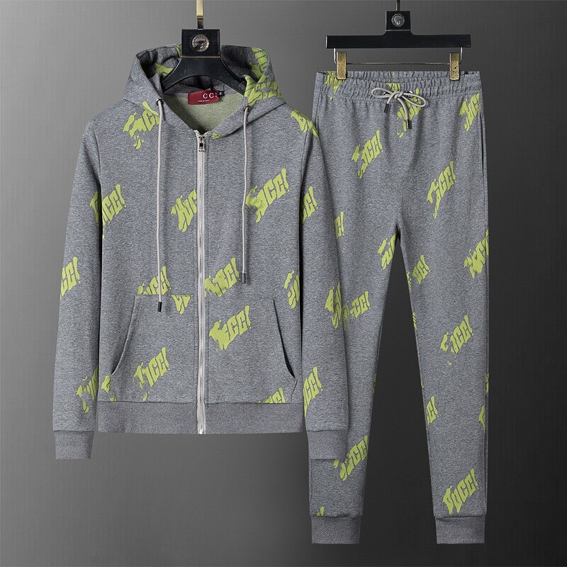 高バージョン G's 25 秋冬シリーズ スポーツ レジャー カーディガン ジッパー アンティーク 長袖 スウェットシャツ スウェットパンツ ジャケット スーツ|undefined