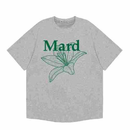 韓国マルディトレンディな半袖フラワープリントゴールドハイシルバー夏ラウンドネック純綿ルーズTシャツトップトレンディ|undefined