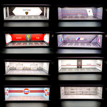 1/64停车场模型 64场景品牌车模收纳箱 合金车模收纳盒