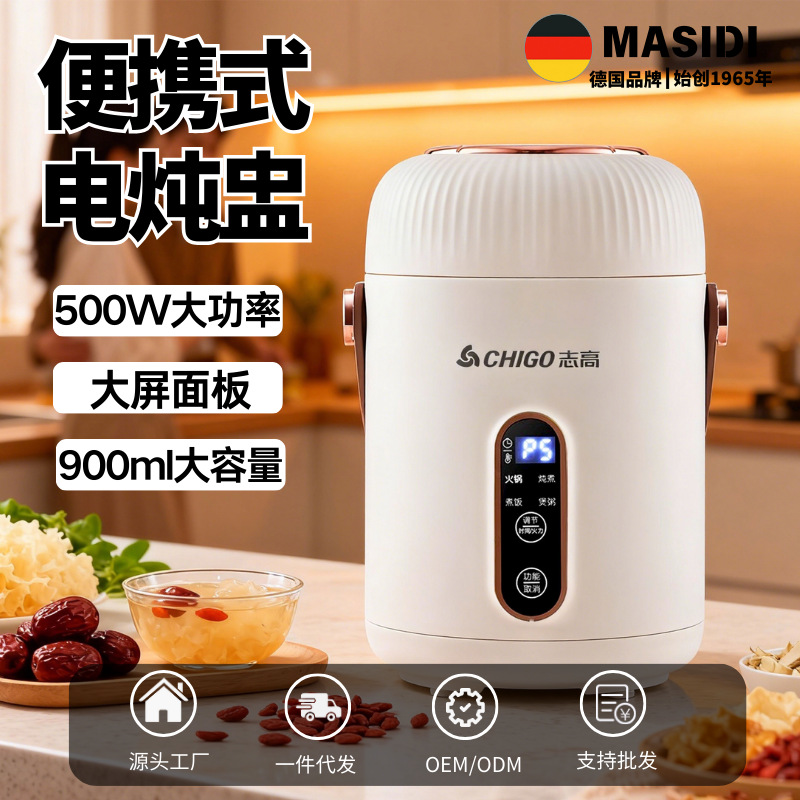 Portable Smart Electric Stew Cup, Soup and Porridge Insulation, Household Food Supplement Electric Stew Cup, Mini Electric Stew Pot, Electric Cooking Pot