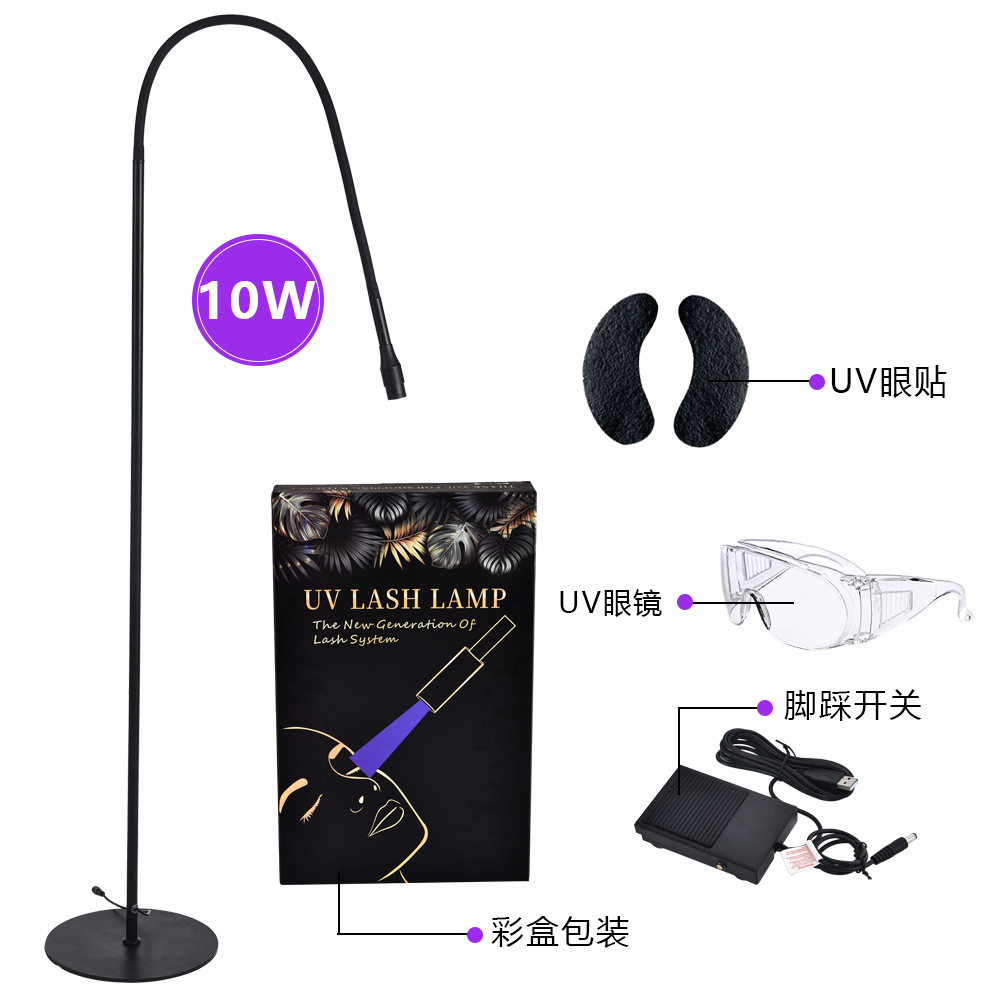 Lámpara profesional de curado UV para injerto de pestañas, LED ultravioleta, extensión de pestañas de alta eficiencia, 5/10W, especial para pegamento de secado rápido
