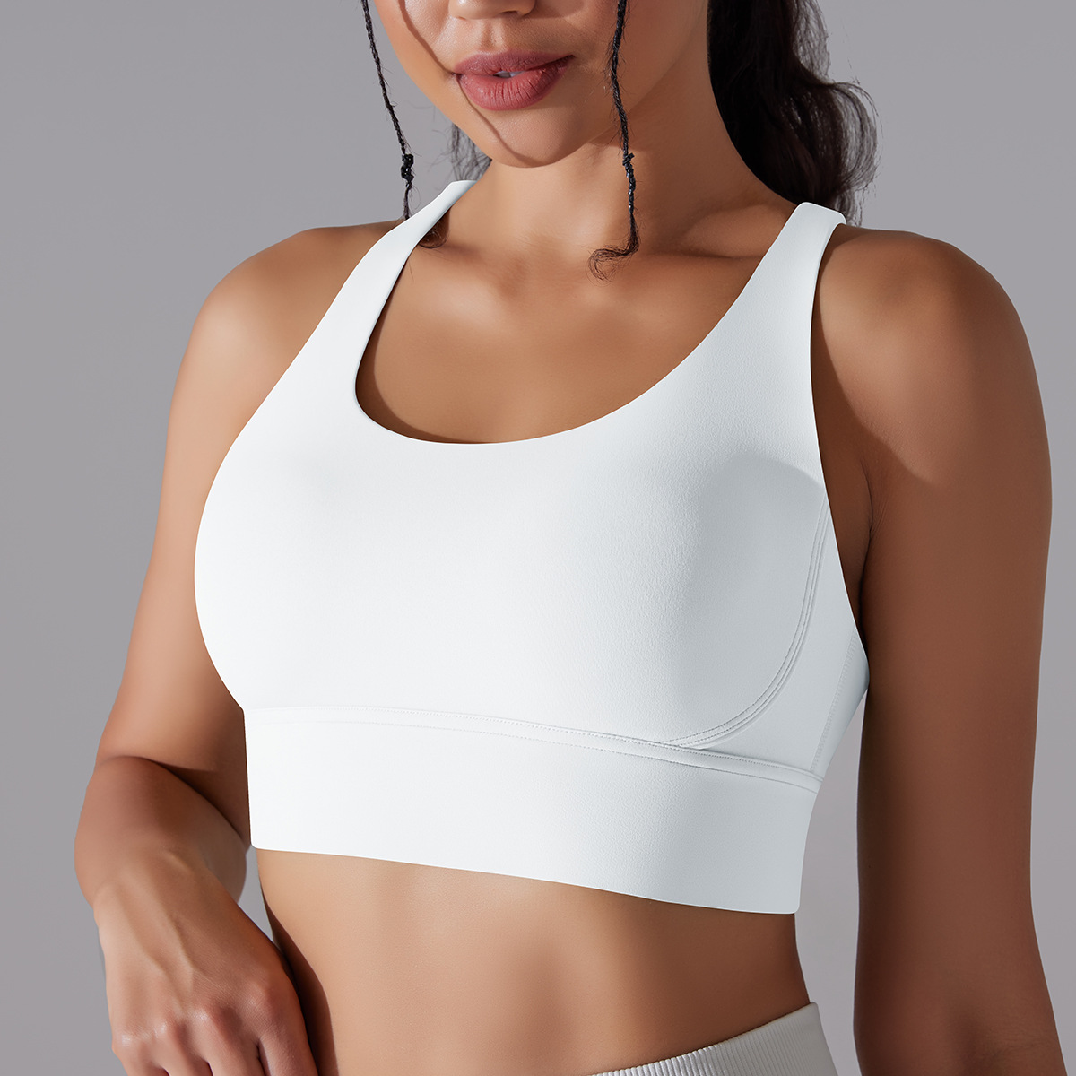 127g Weight Sleeveless Sleeve Length Nylon, Spandex Fabric Type Short Top Length Halter Crisscross Tank Tops Type Fitness, Yoga Occasion U Neck Neckline Solid Color Pattern Sports Style Sports Solid Color Nylon Spandex U Neck Active Tops Halter Crisscross Tank 8