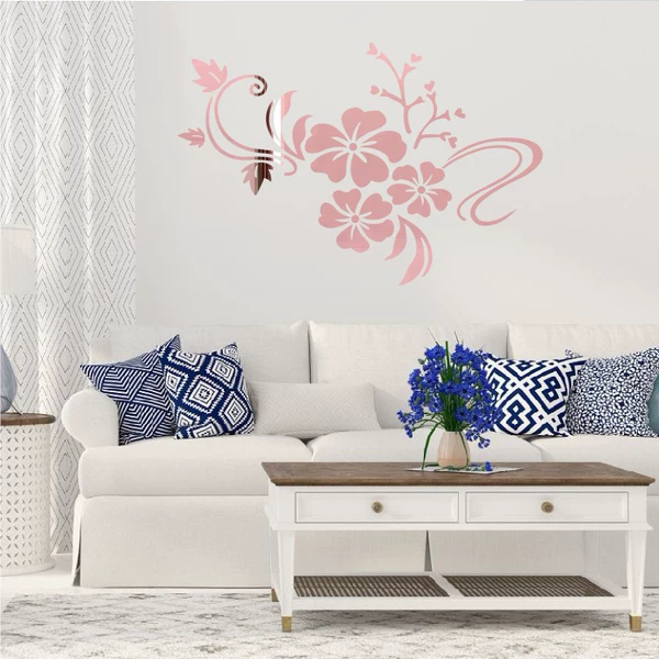 Golden, mirror effect, pink gold