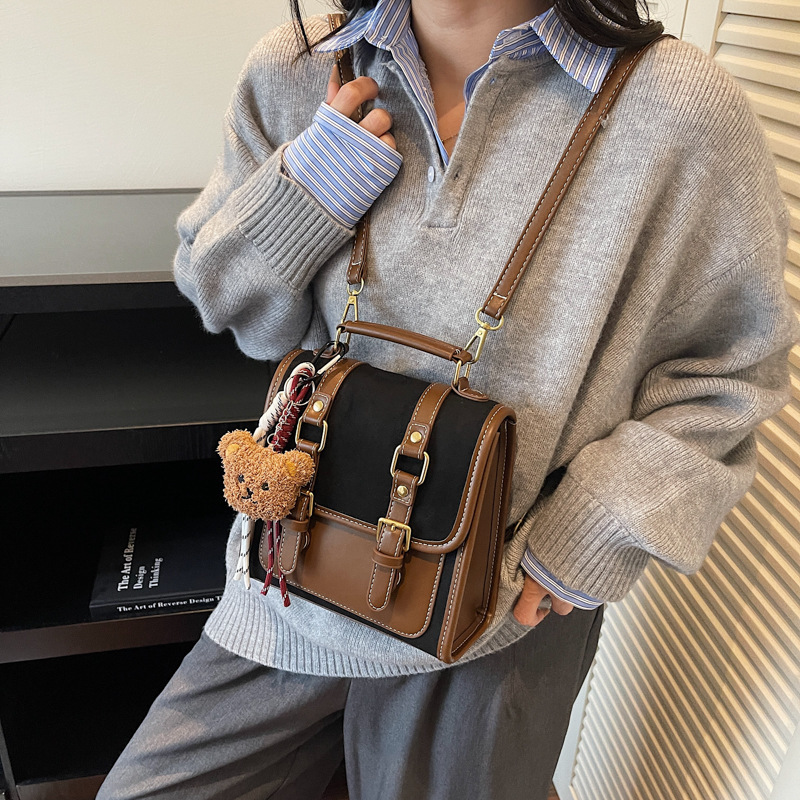 秋冬麂皮绒双肩包包女2025新款轻奢小众高级感通勤背包旅行斜挎包|undefined