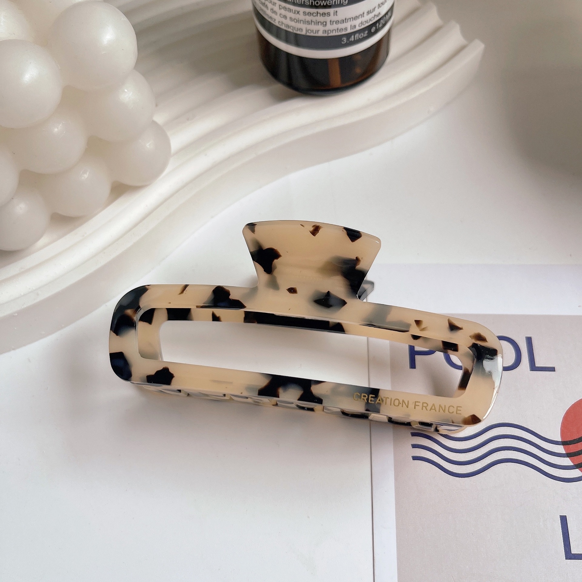 Xingyi nueva Corea del Sur acetato de pelo clip de línea retro horquilla cuadrada francés simple hueco gran pelo agarre accesorios para el cabello