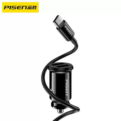 Pinsheng dual-port USB2.4A car Mobil şarj cihazları - dual-usb-24a-car-charger-set-with-type-c-09m