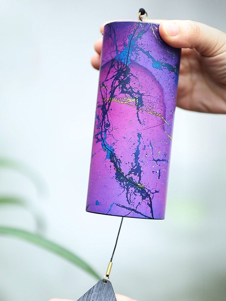 Wind Chime Meditation Music Seven Color Rotating Wind Bell Hanging Ornaments Outdoor Iron Art Garden Japanese Wind Bell Sound Therapy 3 sup