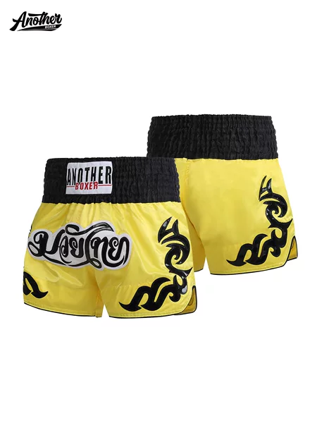 ANOTHERBOXER yellow Muay Thai shorts, ONE ring competition boxing shorts
