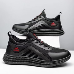 Soft-soled casual shoes for men 2023 new simple black sports shoes breathable non-slip outdoor work shoes for men cross-border