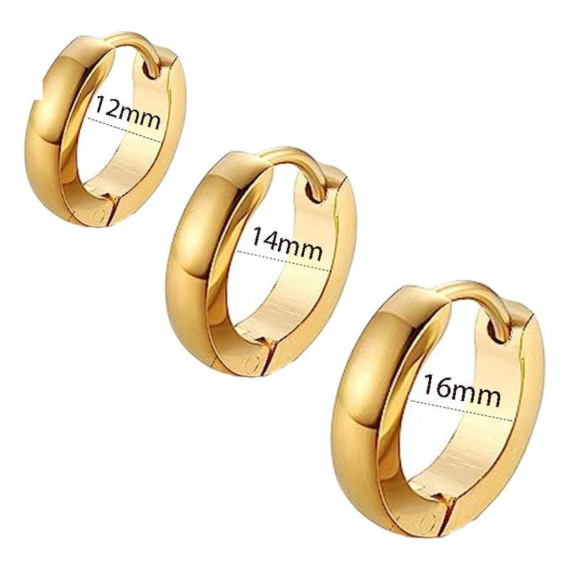 Source direct supply 2022 new Korean fashion temperament titanium steel curved face earring earrings ebay set decoration