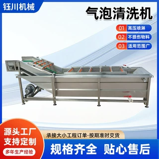 花椰菜去泥去杂清洗设备鼓泡喷淋洗菜线喷淋式药材竹笋气泡清洗机