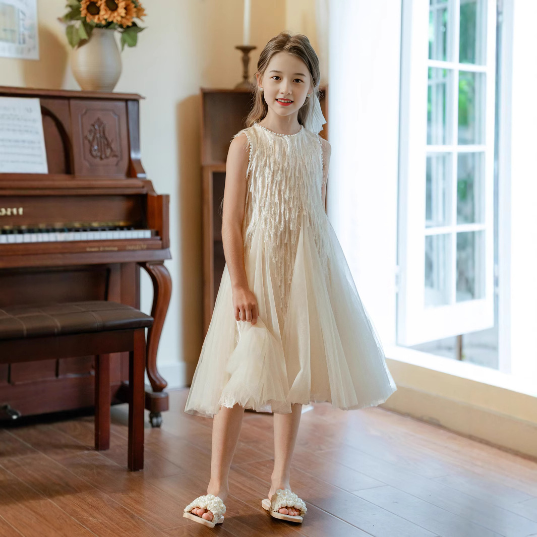 Girl's Veil Skirt Princess Skirt Summer New Cross-border Children's Fashion Internet Popular Veil Skirt Girl's Stylish dress