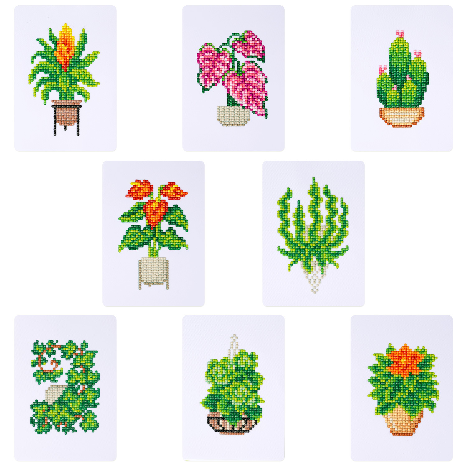 Nuevo mini decoración doméstica de diamante colorido sin marco DIY pegatinas de ladrillo de diamante redondo pegatinas de pintura