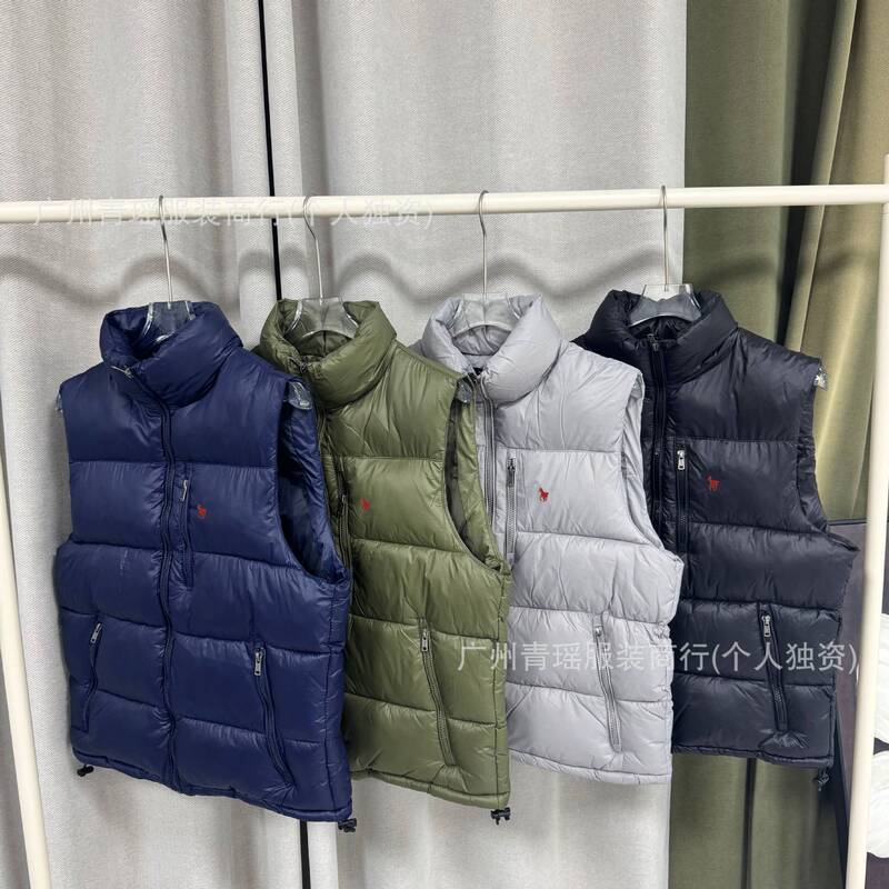 Foreign Trade Cross-Border Spot Rl Laffy Pony Embroidered Logo Classic Cotton Vest European and American Fashion Trend Men