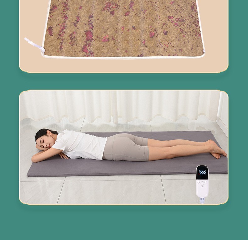 Electric Moxibustion Heating Blanket Mugwort Wool Warm Compress Mat Full Body Ai Rong 艾绒 Washed Cotton Cover details