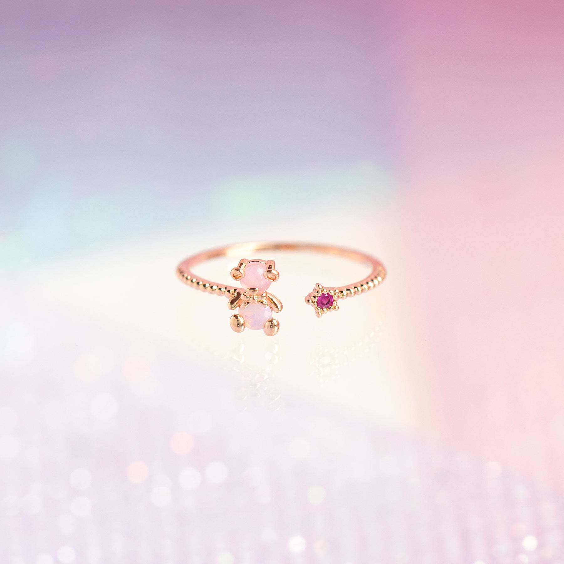 Fashion Animal Brass Open Ring Zircon Copper Rings