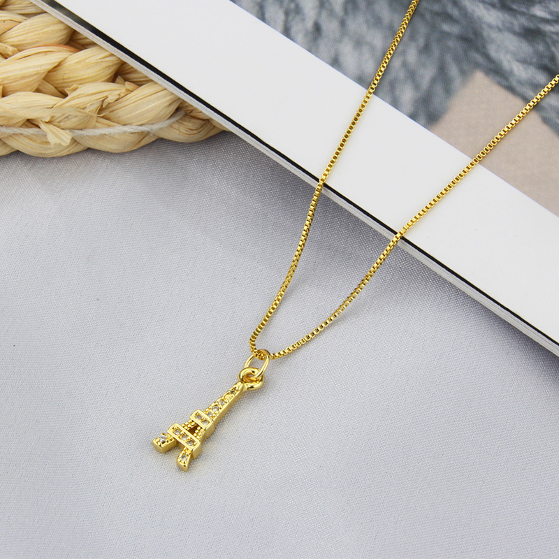 new combination titanium steel necklace diy cross tower tag accessories simple pendantpicture5